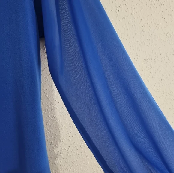 Kaily K Women's Blouse Baby Blue Long Sleeves Size M - Picture 3 of 8